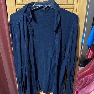 Lucky Brand Navy Long-Sleeve Button Shirt